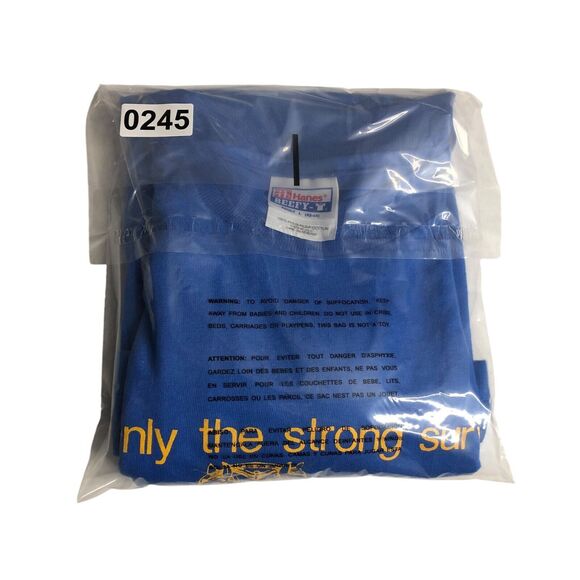 Vintage HOFFA Teamsters Shirt Mens Large Blue Single Stitch Cotton Graphic 90s - Picture 11 of 11